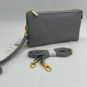 COPY - Three compartments Crossbody Bag Convertible to wristlet or shoulder